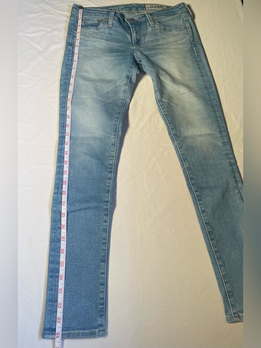 AG Adriano Goldschmied Blue The Legging Ankle Super Skinny Jeans Womens 24R - Picture 6 of 7